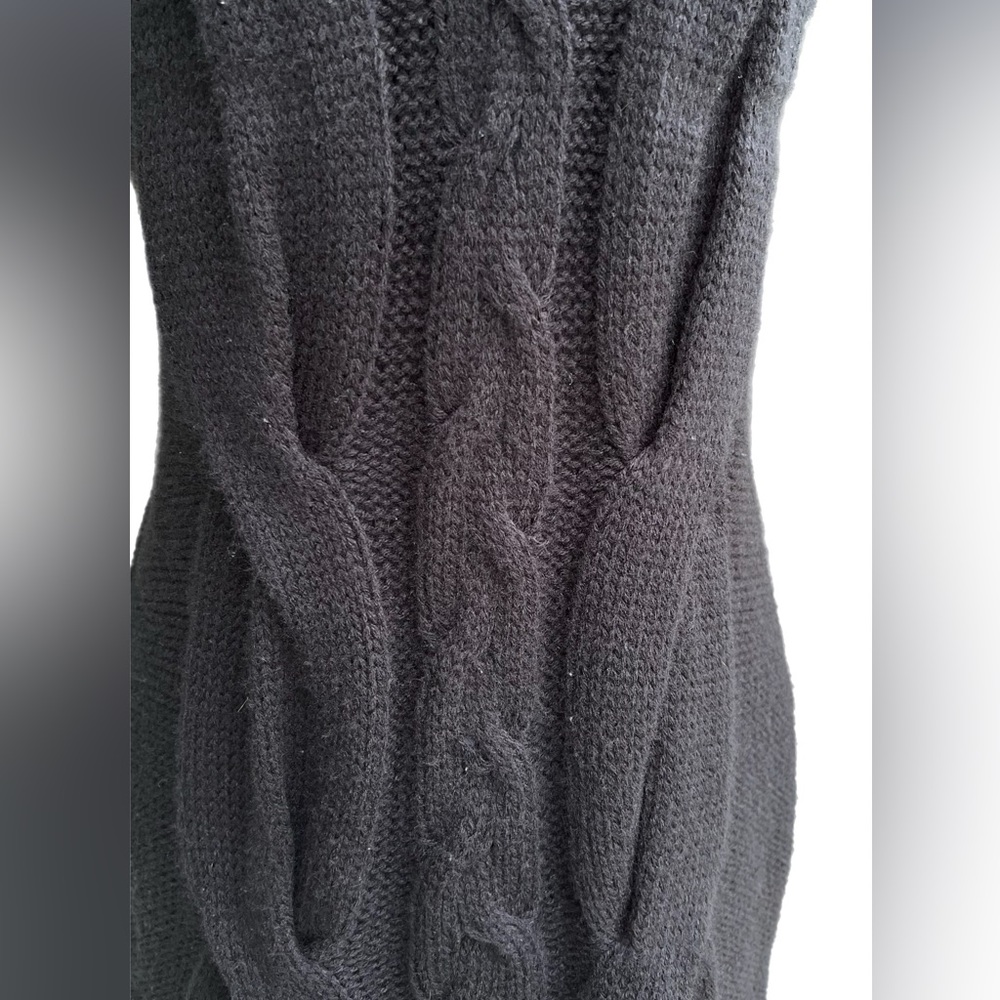 Romeo & Juliet Couture Medium Black Cable Knit Dress Great Condition - Picture 3 of 9